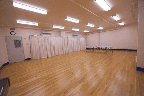 Studio 306 with acoustic curtain closed